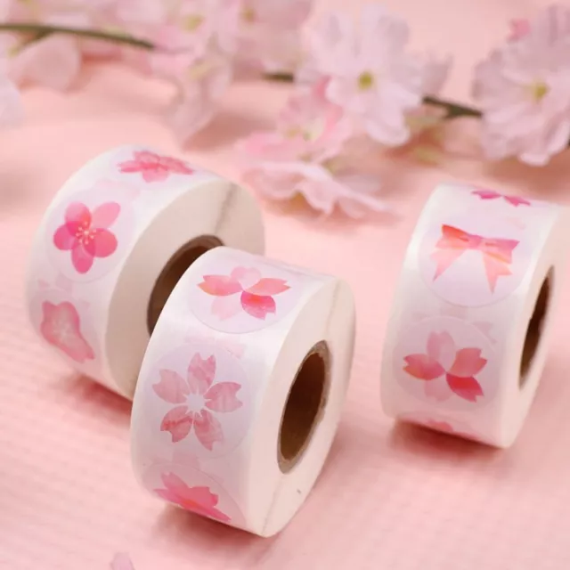 500pcs/roll Sticker Decor Cherry Blossom Sticker  Birthday Gift