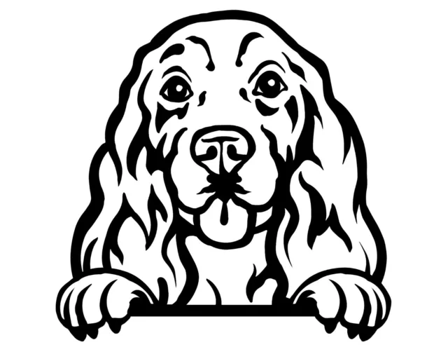 Cocker Spaniel Dog Car Van Vinyl Sticker