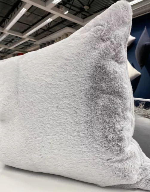 IKEA SOLTULPAN PILLOW Cushion Cover 20 x 20 Super Soft Faux Fur Light Gray 34.99 PicClick