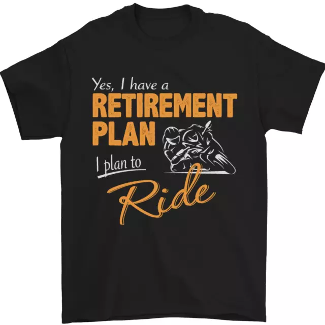 T-shirt da uomo Retirement Plan Biker moto 100% cotone