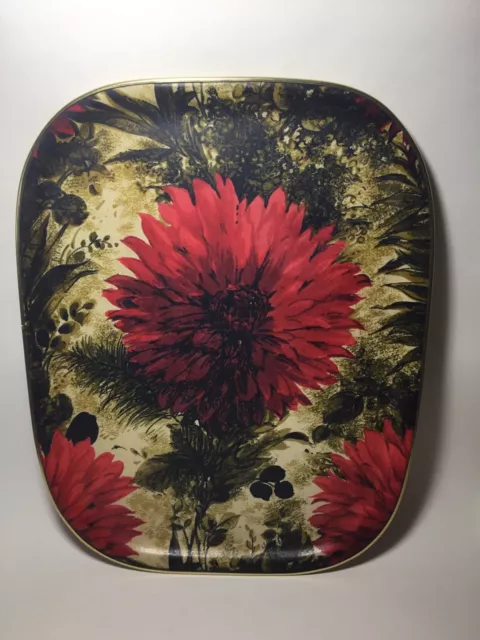 Stunning Large Mid Century Fibreglass Serving Tray Retro Floral Design