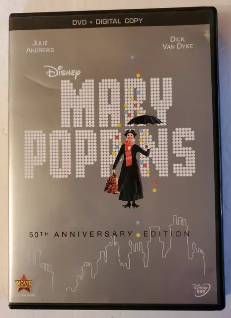 Mary Poppins 50th Anniversary Movie DVD 1964 Julie Andrew's Dick Van Dike