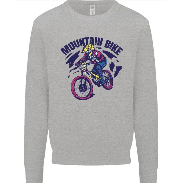 Cycling Mountain Bike Bicycle Cyclist MTB Mens Sweatshirt Jumper