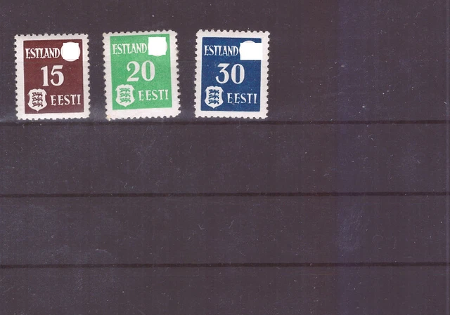 Estland Mi Nr 1 / 3 X Mi Nr 3 mit Falz sonst Postfrisch **