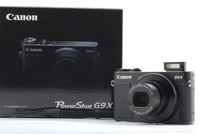 [Near MINT in Box ] Canon PowerShot G9 X Black 20.2MP Compact Camera From JAPAN