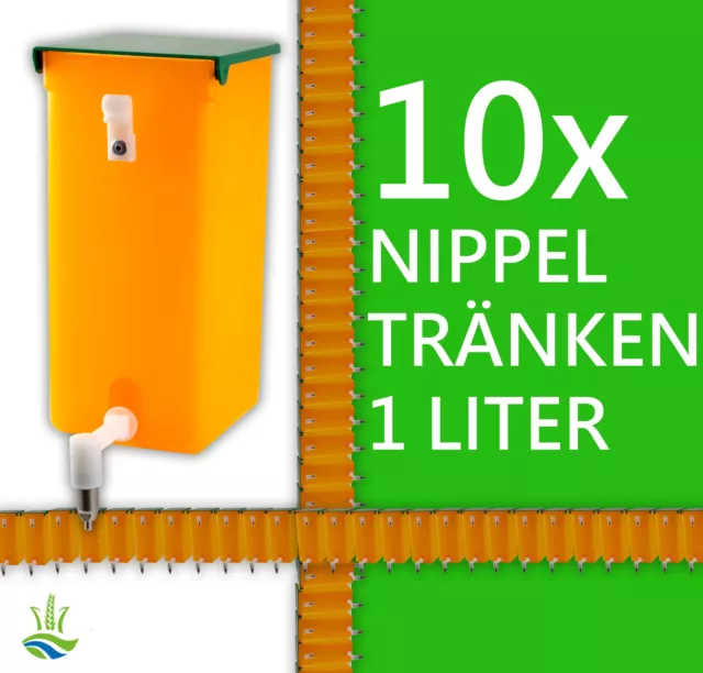 10x Kaninchentränke Nippeltränke 1 Liter Nagertränke Hamster Wasserspender