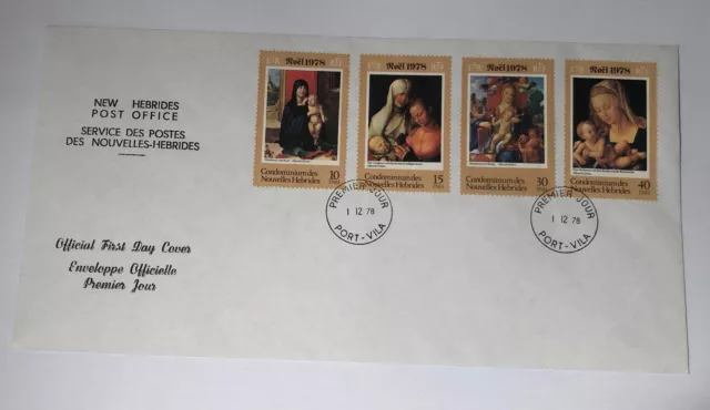 1978 New Hebrides Christmas FDC vgc