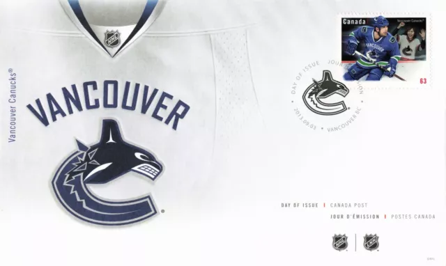 Canada #2670 Vancouver Canucks Team Jersey First Day Cover