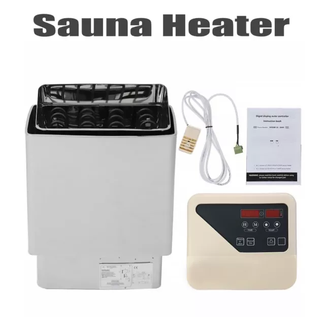 9KW Dry Steam Bath Sauna Heater Stove 220V with Controller Electric Sauna Stove