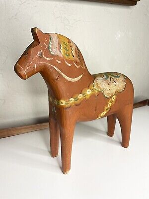19th/20th Century Swedish Dala Horse Hand Painted Red Early Example Antique