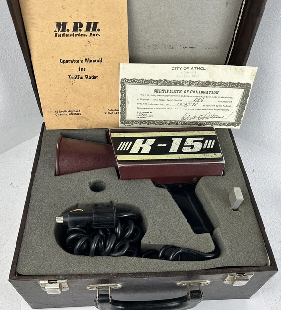 VTG 70’s MPH Industries K15 Handheld Doppler Radar Traffic Speed Gun *UNTESTED*
