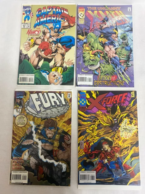 Marvel Comics Lot Captain America Nick Fury X-Force Uncanny X-Men Excellent/NM