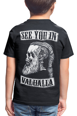 See you in Valhalla t shirt bambini | Thor | Vikings | Ragnar | Ragazzi Ragazze Odin
