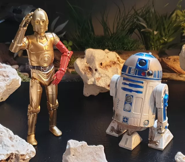 Star Wars Elite Series Die-Cast R2-D2 / C-3PO / 6" inch Scale Figures / Bundle