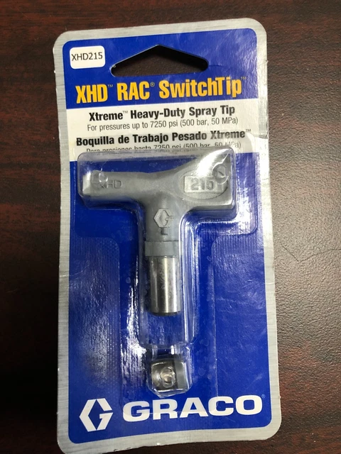 New Graco XHD RAC X SwitchTip Xtreme Heavy Duty Spray Tip Part# XHD215