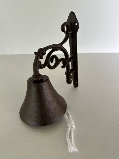 Rustic Vintage Style Cast Iron Ships Bell Front Door Wall Mount