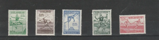 1950 Belgique Jeux de Sport 5 Val Neuf MNH MF70252