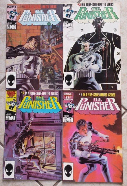 The Punisher Limited Series Comic Book Lot!! Marvel (1986) #2,3,4,5