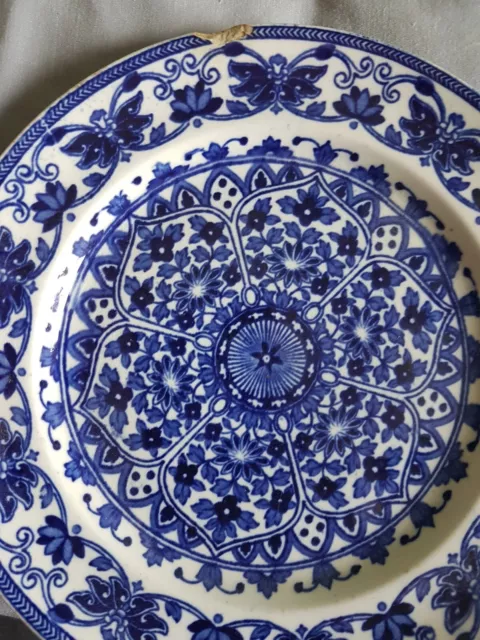 Booths Indian Ornament Pattern. Antique Blue And White Plates 3