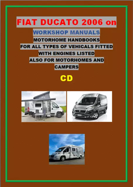 Fiat Ducato Workshop Manual Motorhome Camper .2006 on