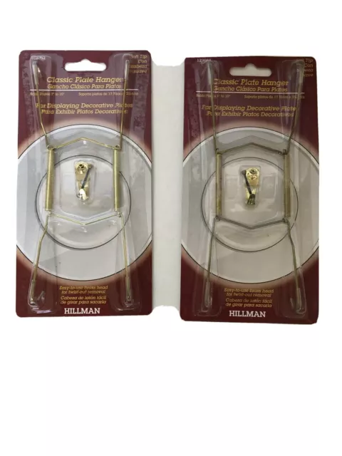 Hillman Brass Plate Hanger Holds 7-10” Plates 122052