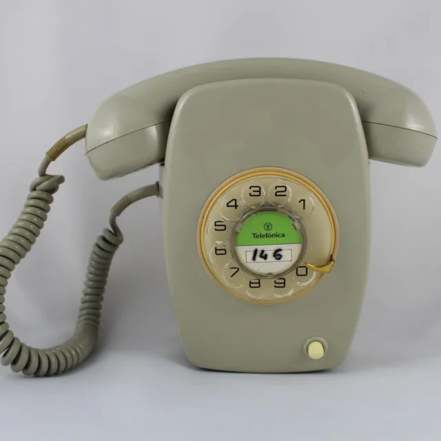 Vintage Téléphone De Roulette Mural Heraldo Citesa Malaga S-400335 Ans 70