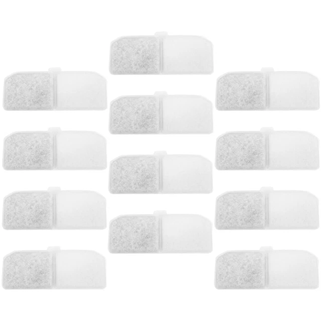 12 piezas dispensador de agua algodón filtro dispensador de agua para perros White