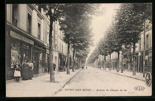 CPA Vitry-sur-Seine, Avenue du Chemin de fer