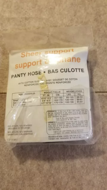 RARE PANTYHOSE FRUIT of the LOOM Spice Tall Sheer Support SEALED ...