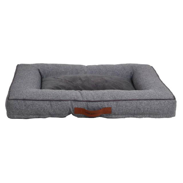 Vibrant Life Large Comfort Orthopedic Bolster-Style Dog Bed, Gray
