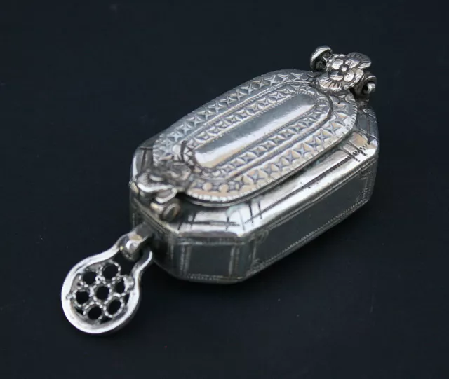 Antique Silver Box South East Asian Cambodian Indonesian Betel