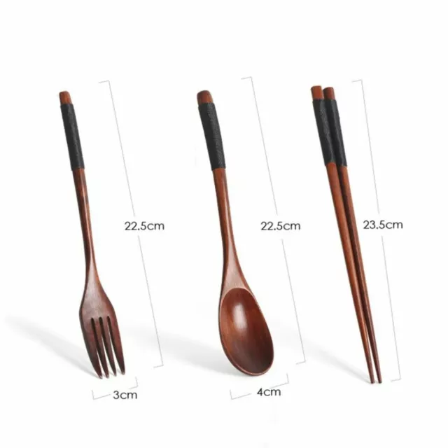 Kitchen Handmade Home Cutlery Fork Chopsticks Spoon Set Tableware Utensils-Sets 2