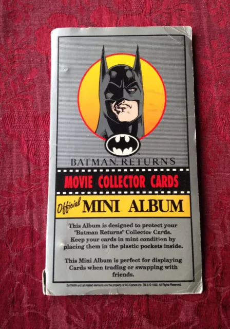 1992 Dynamic Batman Returns película tarjeta coleccionable juego completo de 20 pegatinas/mini álbum