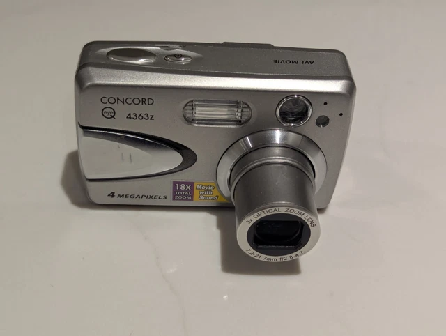 CONCORD EYE-Q 4363Z Compact Digital Camera Camcorder Silver