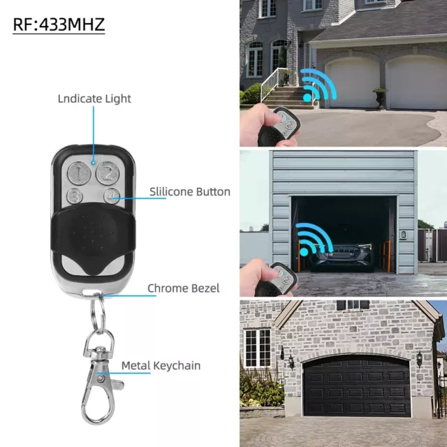 Electric Cloning Universal Gate Garage Door Remote Control Fob 433mhz Key Fob