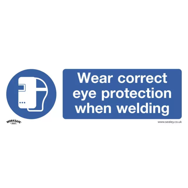Sealey Obligatorio Señal de Seguridad - Ropa Protección para Ojos Cuando Soldar