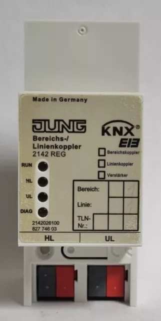 Jung KNX EIB 2142 REG Linienkoppler Bereichskoppler Repeater 2142REG