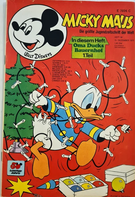 Micky Maus Comic Heft Nr.42 mit +SB 1973 Sehr Gut Z 1 (106)