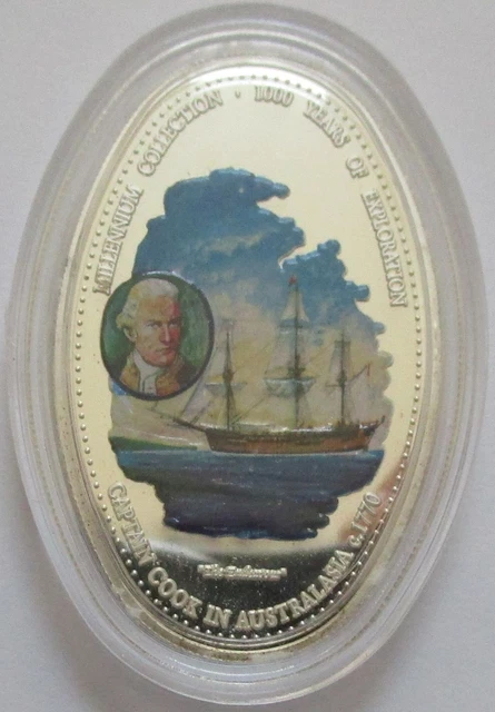 Zambia 4000 Kwacha 2000 Ships Bark of James Cook Silver