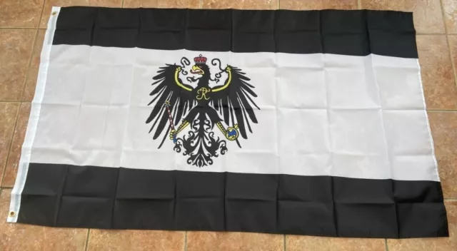 Prussia 2nd REICH Flag 5x3 Feet WW1 1918 Prussian German Imperial Nationalist bn