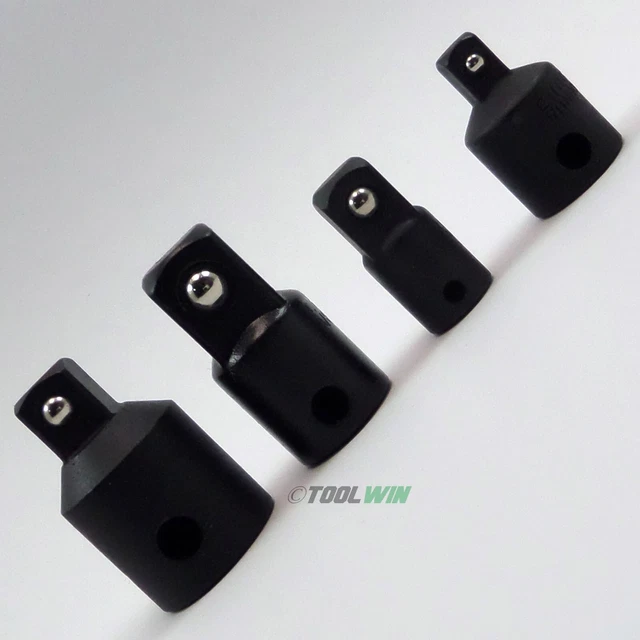 4-Pack 3/8" to 1/4" 1/2 Inch Drive Socket Adapter Reducer Ratchet Air Impact Set