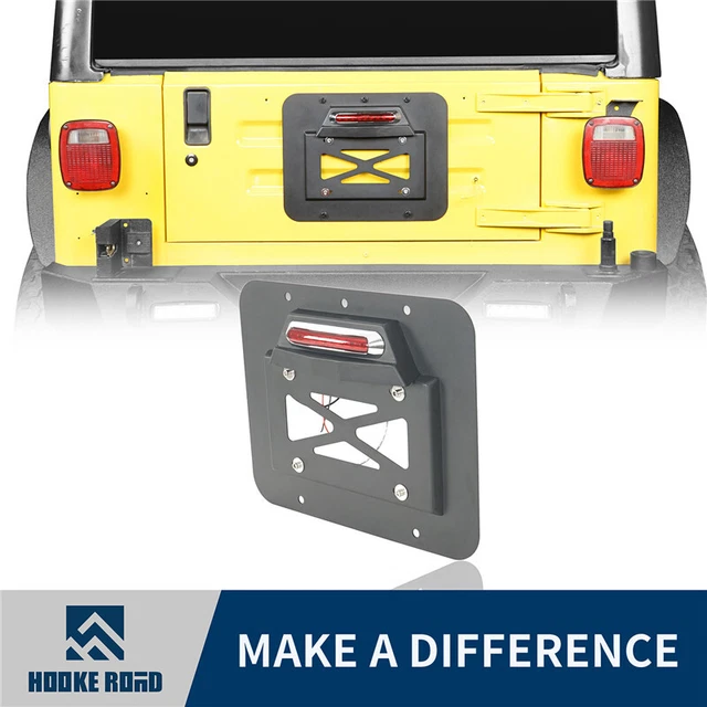 HOOKE ROAD SPARE Tire License Plate Mount Holder For 19972006 Jeep
