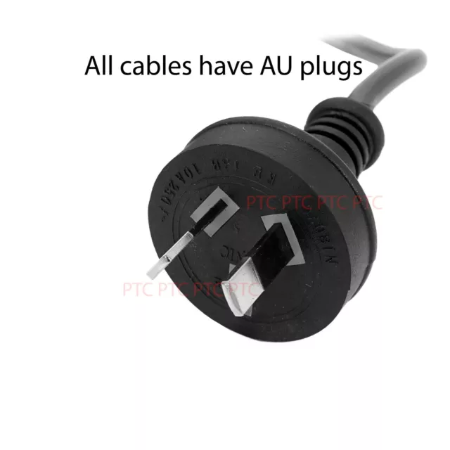 150cm 1.5m 2 Pin Core Figure 8 IEC-C7 AC Power Cord Cable Lead Plug AU 3