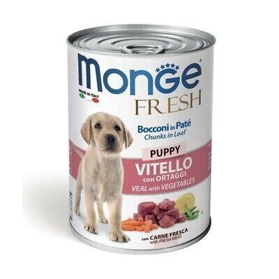 MONGE Fresh puppy con vitello e ortaggi - cibo umido per cani 24x400 g