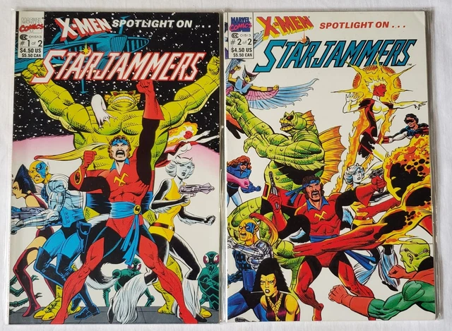 1990 Marvel X-Men: Spotlight On Starjammers 1 & 2 Vf/Nm