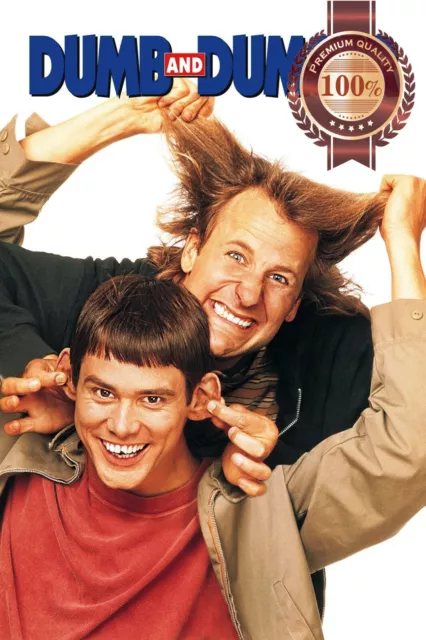 DUMB AND & DUMBER JIM CARREY 1994 90s ORIGINAL MOVIE CINEMA PRINT PREMIUM POSTER