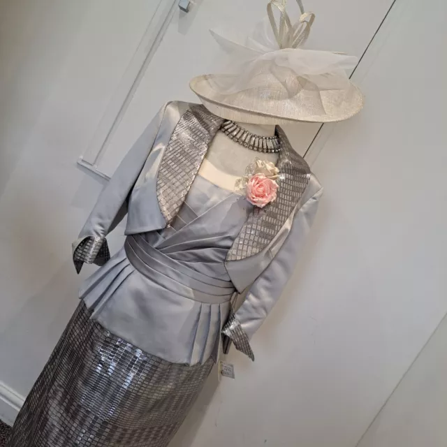 L"Atelier Size 14 Silver/Grey Mother Of Bride Groom  Occasion Wedding Outfit