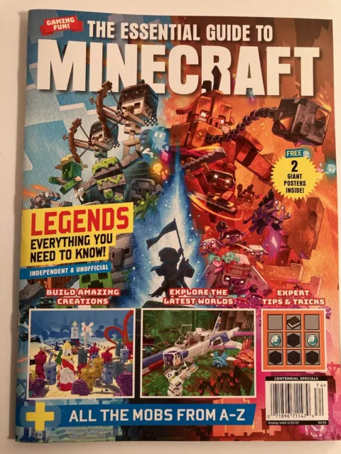 The Essential Guide To MINECRAFT Magazine Gaming Fun , Free Poster