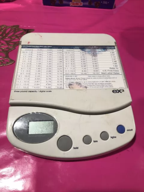 Royal eX-3 3-Pound Battery Powered Digital Postal / Kitchen Scale US or Metric