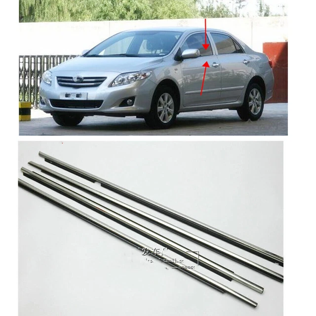 4x Car Black Window Door Seal Belt Weatherstrip For Toyota Corolla 2009-2012 New